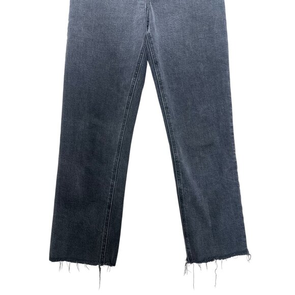 Denim Forum Arlo Straight Jean Size 27 Black High Rise Organic Cotton Button Fly - Picture 9 of 13